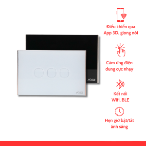 Công tắc cảm ứng thông minh BLE 3 nút cn Ario 0